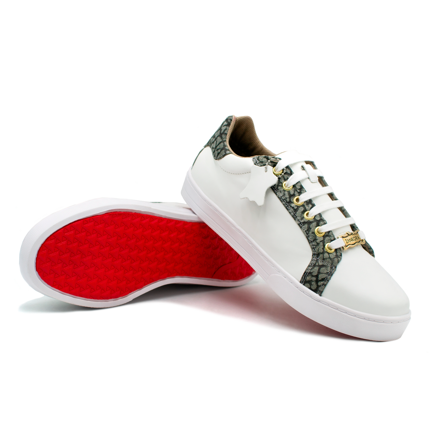 TENIS SNEAKER EN PIEL GENUINA DE BECERRO ITALIANO CON CUELLO DE TORO - JOW091
