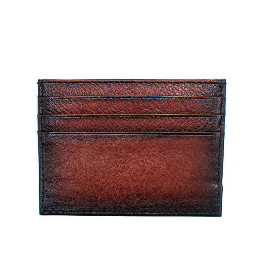 TARJETERO EN PIEL EXÓTICA DE COCODRILO COLOR CAFÉ - TOP304