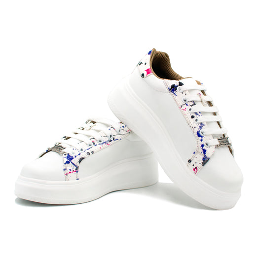 TENIS SNEAKER EN PIEL GENUINA DE BECERRO ITALIANO COLORES PASTEL - POW023