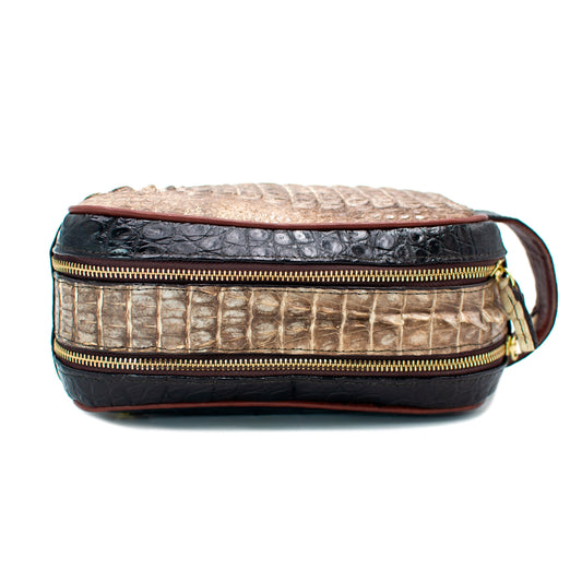 NECESER DE PIEL EXÓTICA DE COCODRILO- LOP903