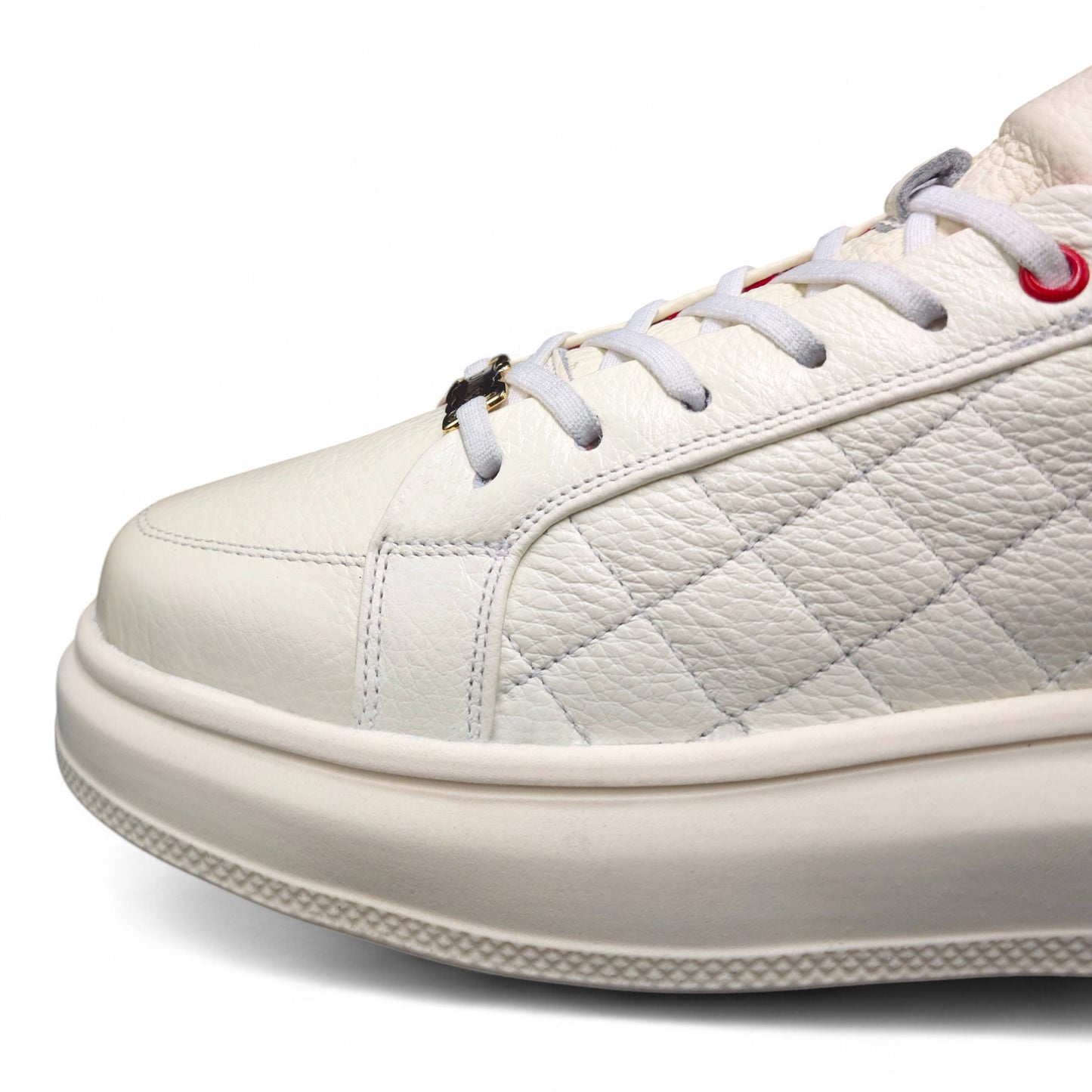 TENIS SNEAKERS ZANKORA CUERO NATUAL RESORTE BLANCO SPORT CAPITONADO ULTRA CONFORT - TNZ8JIH