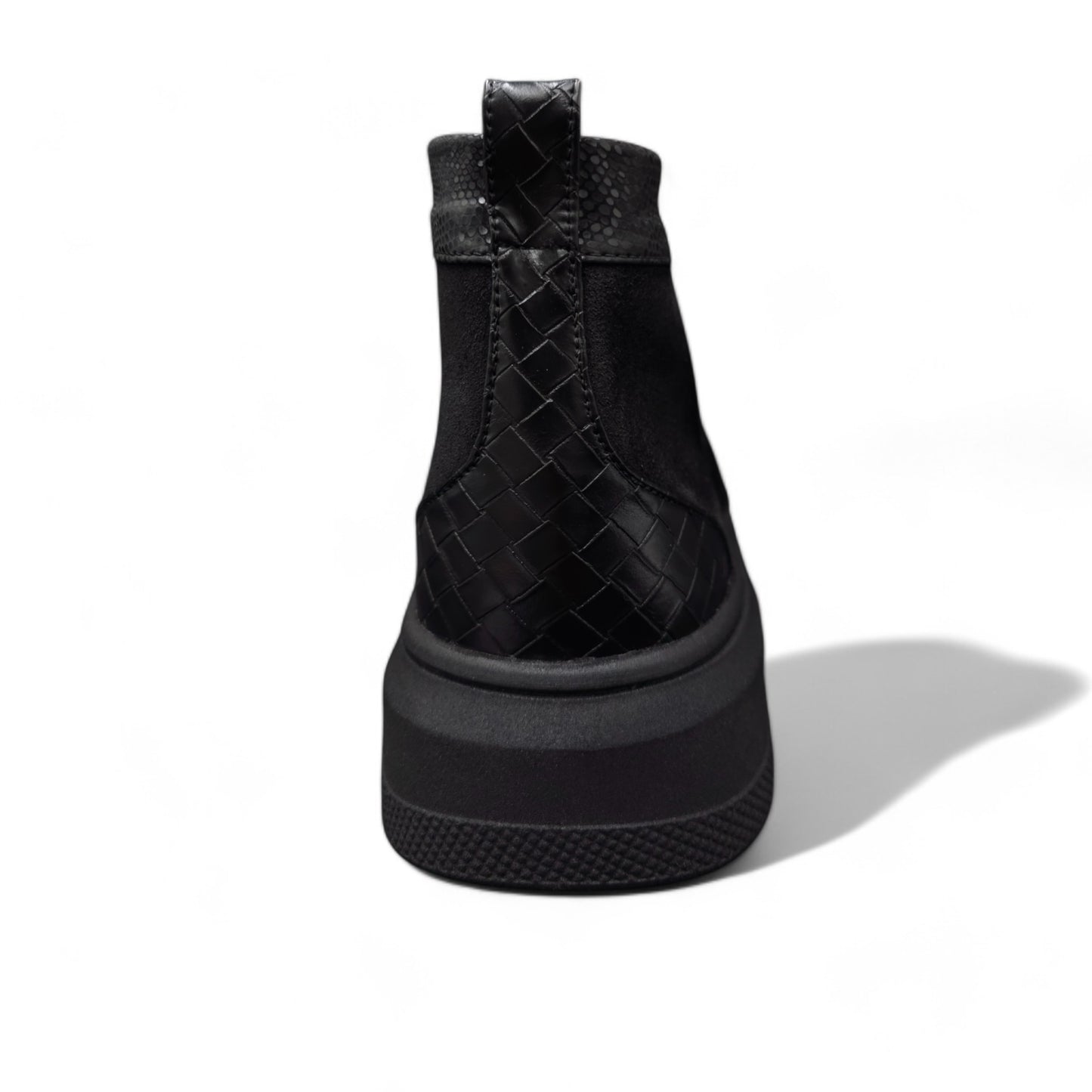 TENIS SNEAKERS TIPO BOTIN TRENZADO MISFIT NEGRO - ALXMS927G