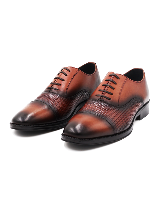 ZAPATO DE VESTIR MARRÓN EN PIEL VACUNO (BECERRO) PARA HOMBRE