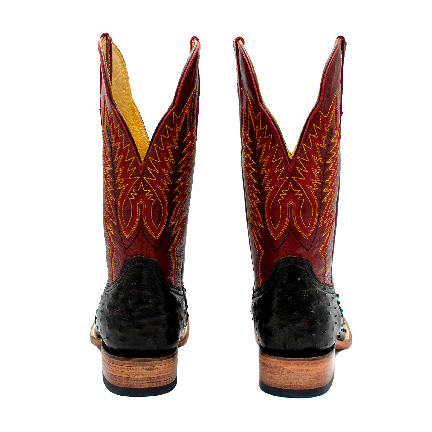 BOTAS VAQUERAS EN PIEL GENUINA EN GRANO DE AVESTRUZ - BDO102K