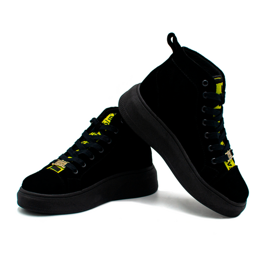 BOTÍN YESBETH EN PIEL DE GAMUZA NEGRO - CJD893J