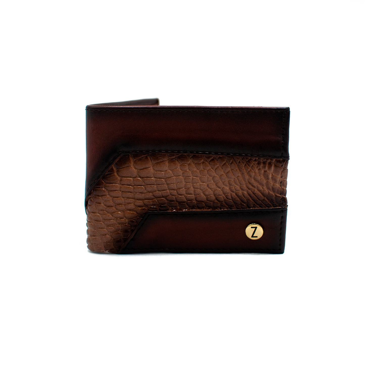 CARTERA EN PIEL GENUINA DE COCODRILO CAFÉ - OIE923