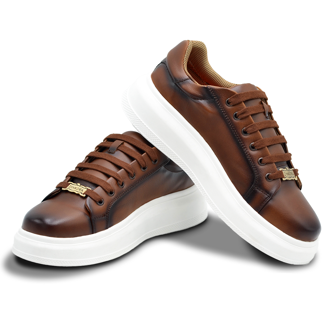 TENIS SNEAKERS DE CUERO CHEDRÓN SOMBREADO- EIR034