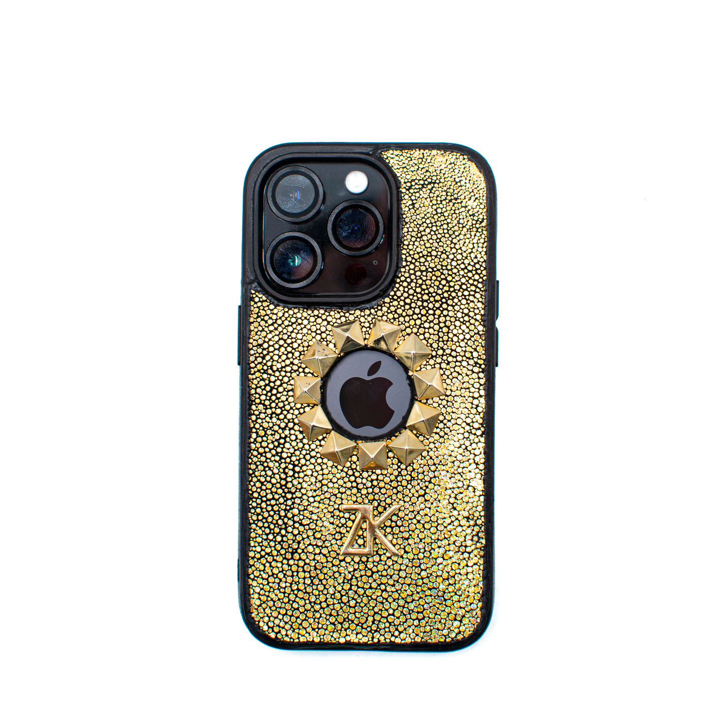 FUNDA EN PIEL GRABADA DE MANTARRAYA PULIDA - FWI129J