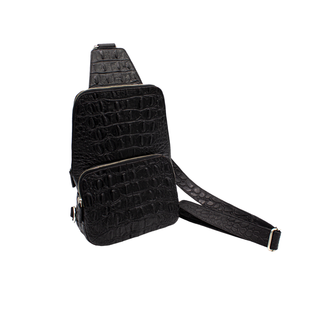 PECHERA PARA CABALLERO EN PIEL EXÓTICA DE COCODRILO - PMTCST2