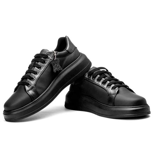 SNEAKER EN PIEL GENUINA DE BECERRO CON COCODRILO - JOW092J