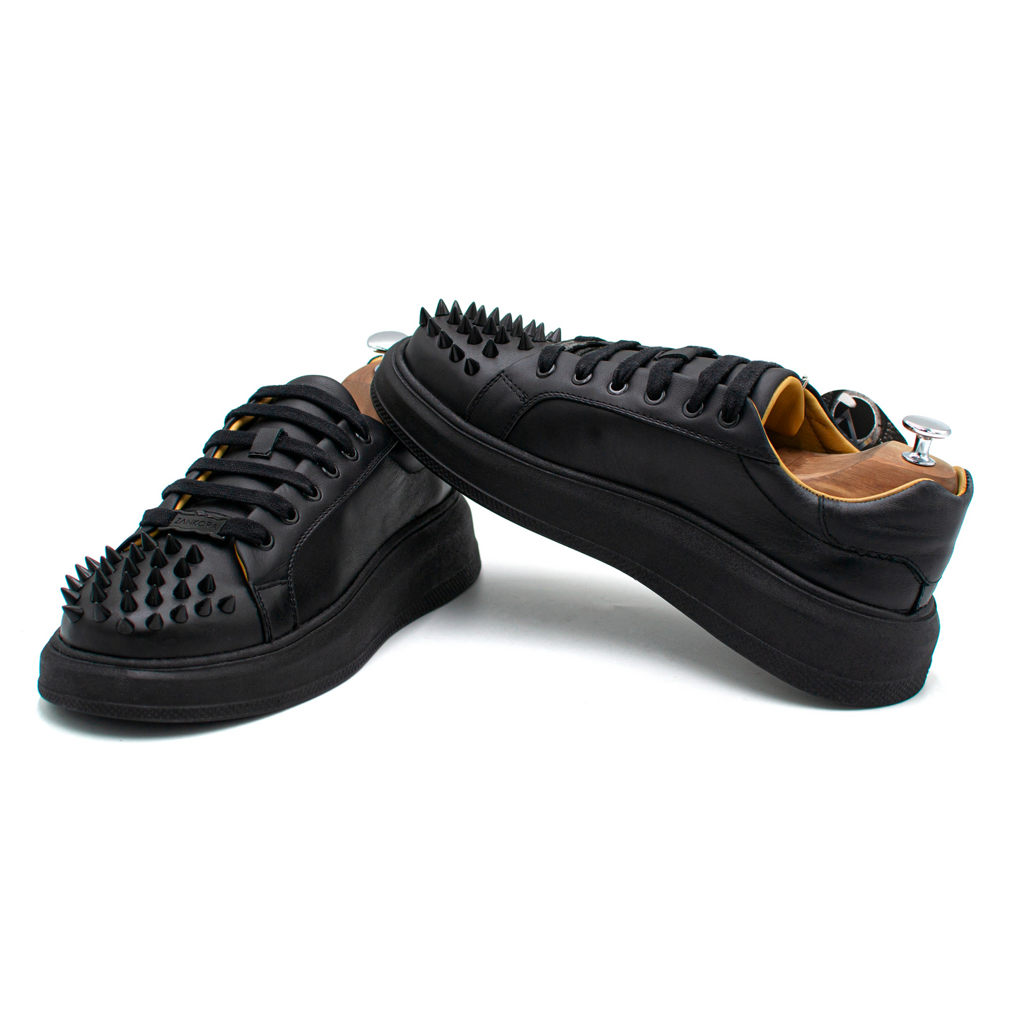 SNEAKERS EN PIEL GENUINA DE RES CON ESTOPEROLES EN PUNTERA - UIE302L