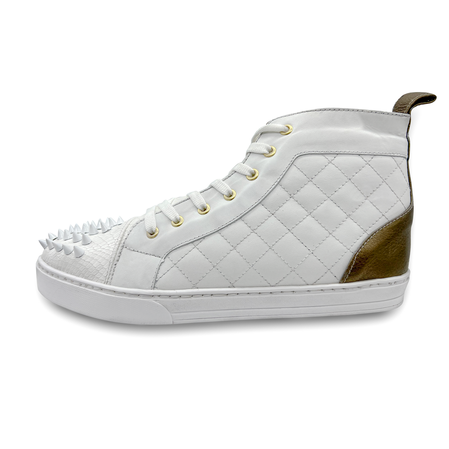 TENIS BOTITA BLANCOS DE BECERRO ITALIANO CON ESTOPEROLES - GHA340O