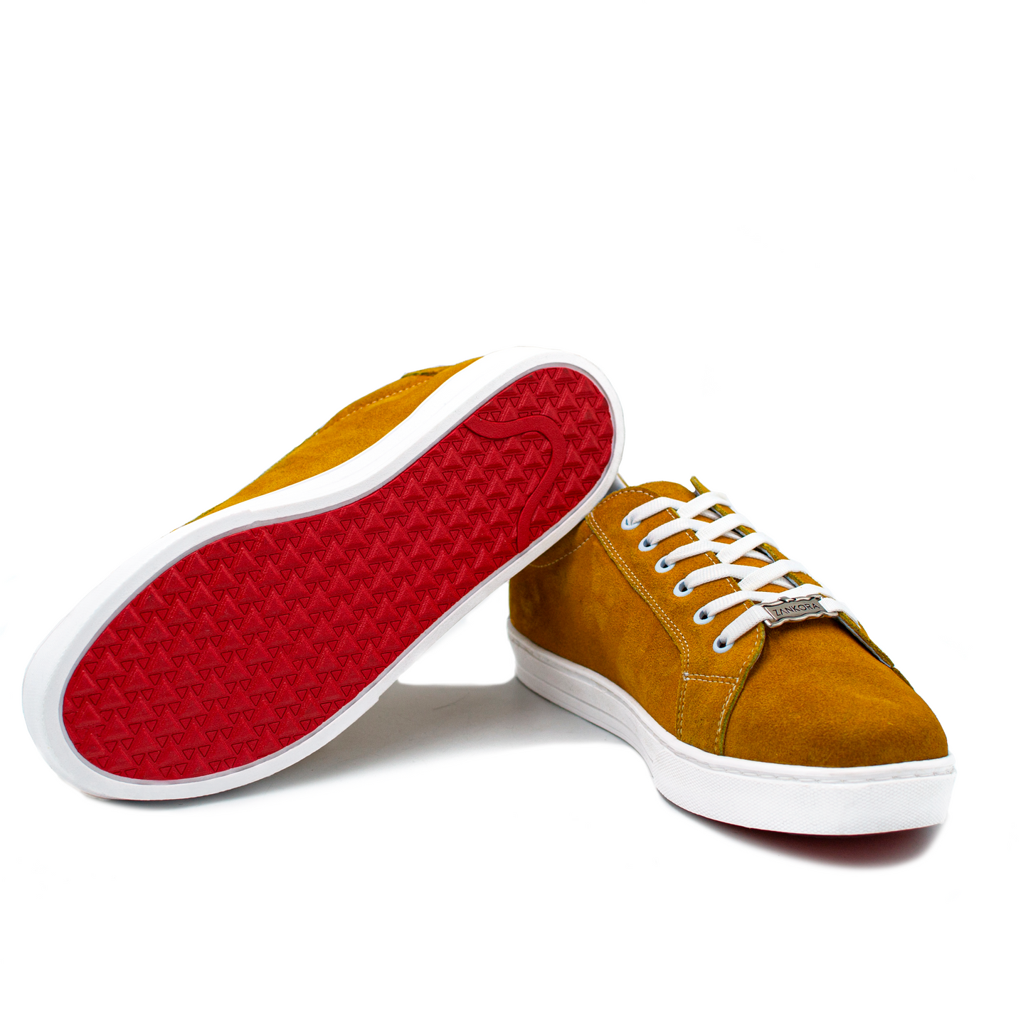 TENIS SNEAKERS COMPLETAMENTE EN PIEL DE GAMUZA MIEL - DOW023