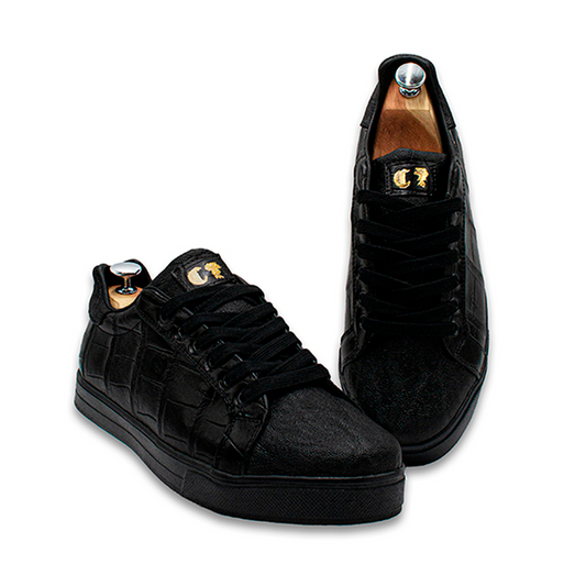 TENIS SNEAKERS EN PIEL GENUINA DE ELEFANTE Y COCODRILO - E07D86