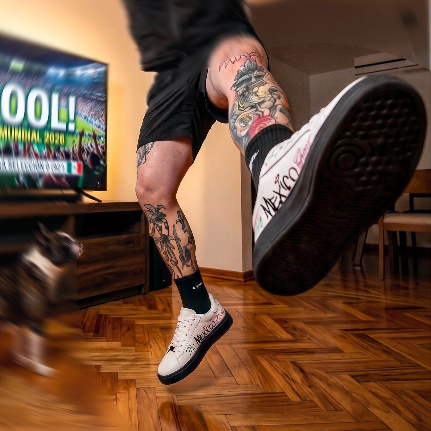 SNEAKERS MUNDIALISTAS BLANCOS TRANSFERS Y ALTA FRECUENCIA ZANKORA DISEÑO PERSONALIZADO- MDL206GZ