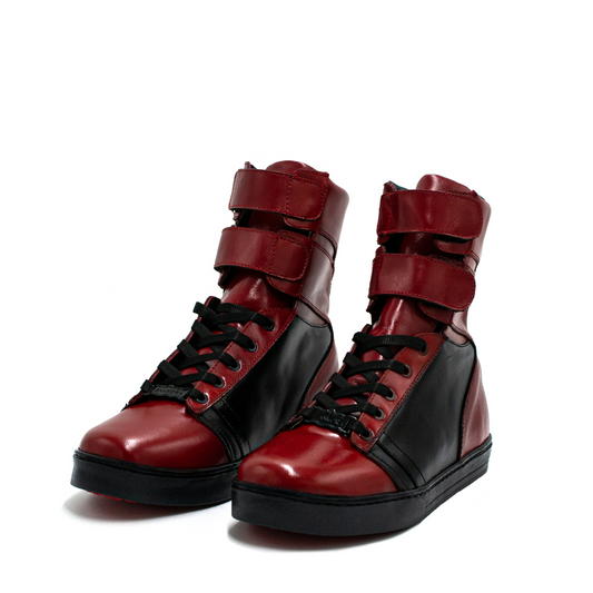 TENIS BOTINES ROJOS DE BECERRO ITALIANO JKI980L