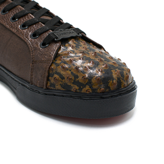 TENIS SNEAKERS COMPLETAMENTE DE AVESTRUZ - HFJ873U