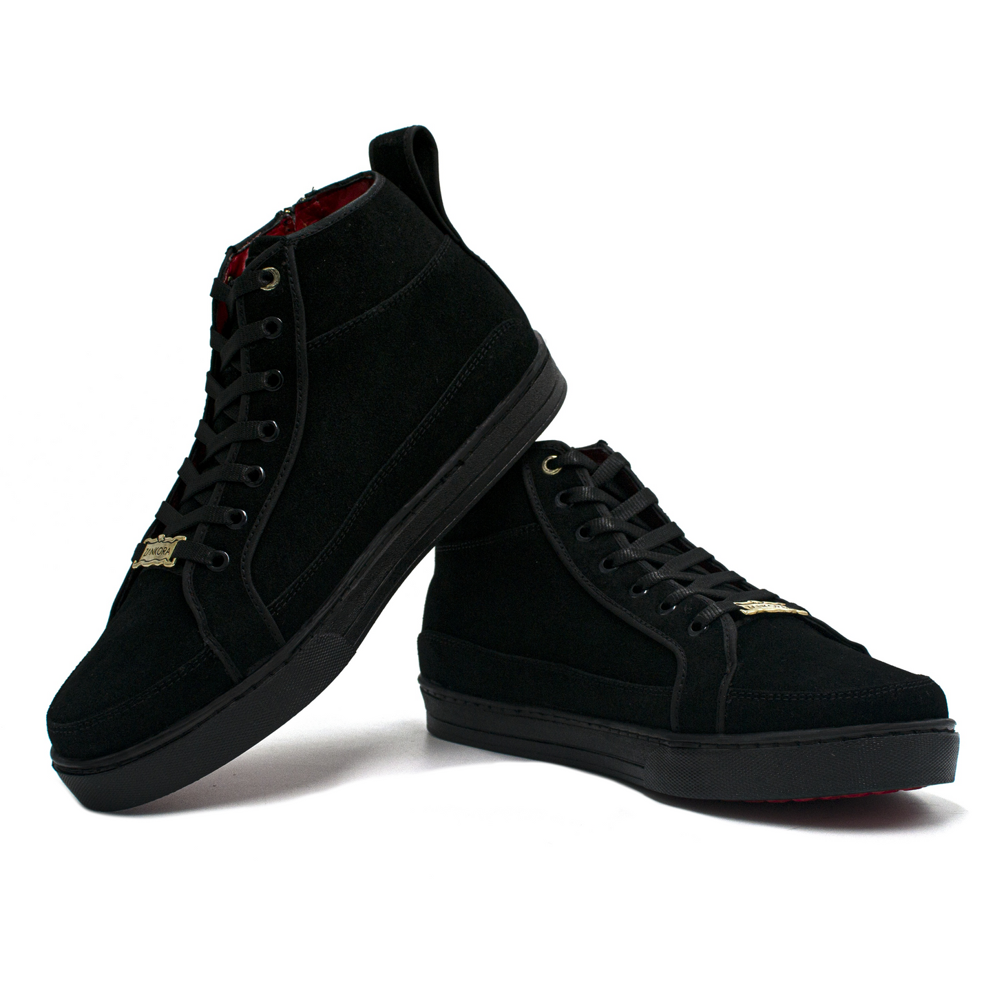 BOTINES EN PIEL DE GAMUZA CON CADENA DE CLAVO - JHG786