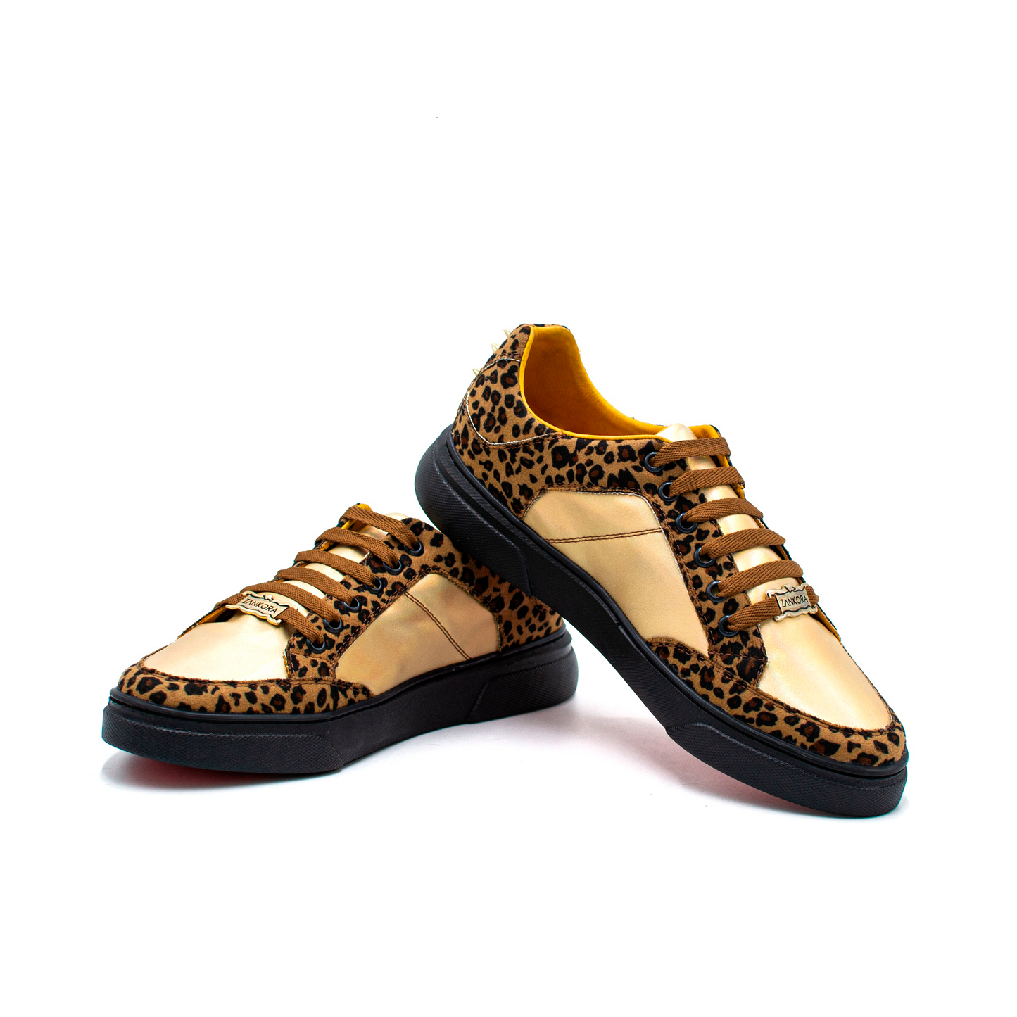 TENIS SNEAKERS EN PIEL SINTÉTICO AMARILLO CON ESTOPEROLES - JIO980L
