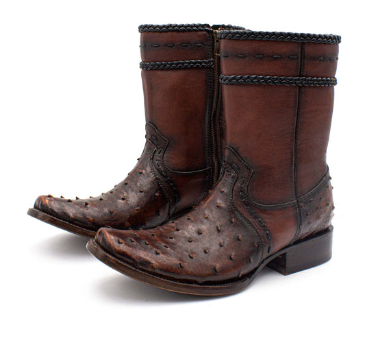 BOTAS DE AVESTRUZ SOMBREADO - BAC484E