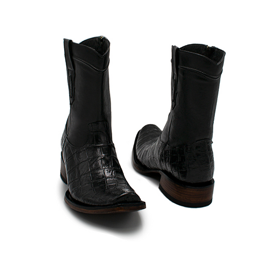 BOTAS CASUALES DE TUBO CORTO EN PIEL DE COCODRILO - BCC577H