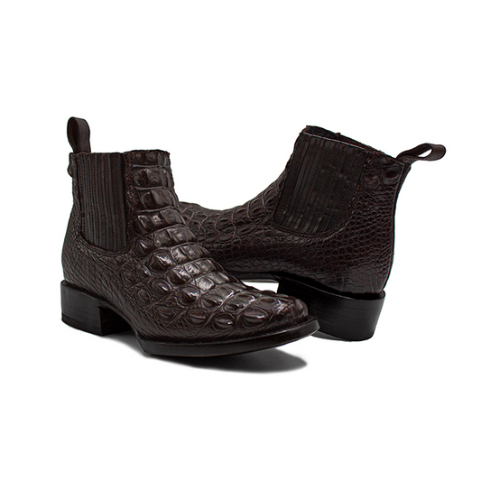 BOTINES PARA CABALLERO EN PIEL GENUINA DE COCODRILO - BHBD958H