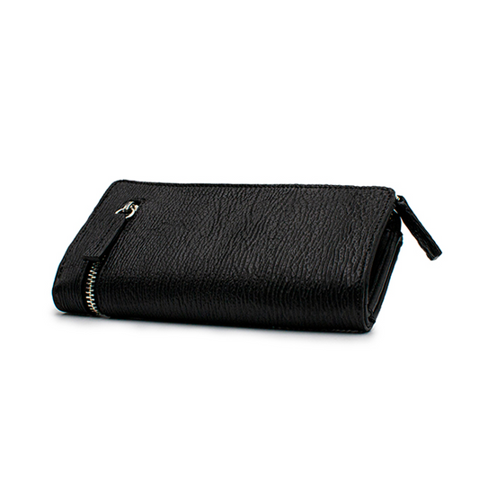 CARTERA LARGA DE DOBLE CIERRA EN PIEL EXÓTICA DE TIBURÓN - CTX957R