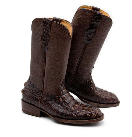 BOTAS EN PIEL GENUINA DE COCODRILO BACK LOMO Y NUCA - BAC168J