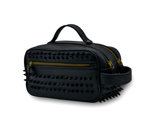 NECESER EN PIEL EXÓTICA DE BECERRO ITALIANO LLENO DE ESTOPEROLES - AHS593-O