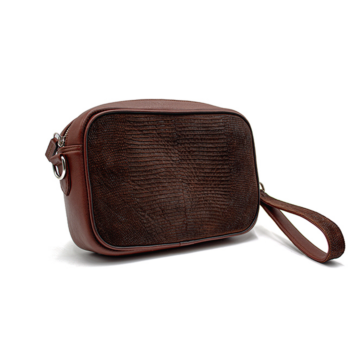 DOCUMENTERA DE MANO CON ASA EN PIEL EXÓTICA DE LIZARD - DML563N