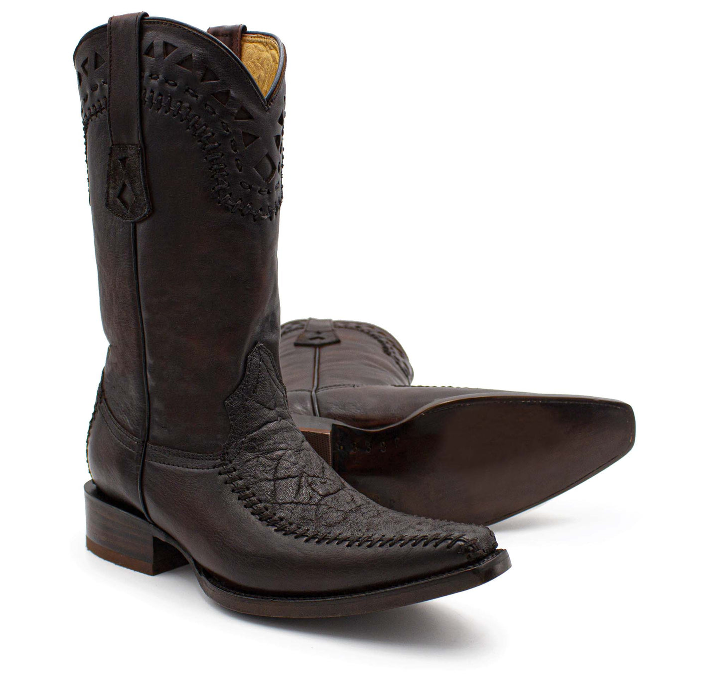 BOTAS DE ELEFANTE Y BECERRO ITALIANO SOMBRERO - BAC143P