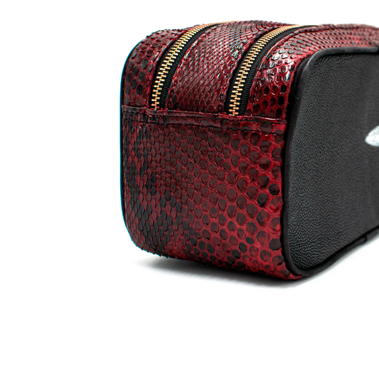 NECESER EN PIEL DE PITON ROJO CON MANTARRAYA MACHO - WIQ192O