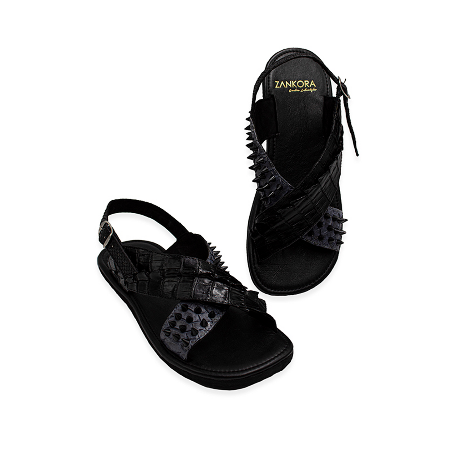 HUARACHES PARA CABALLERO EN PIEL GENUINA DE COCODRILO Y PITÓN - HCH47GT