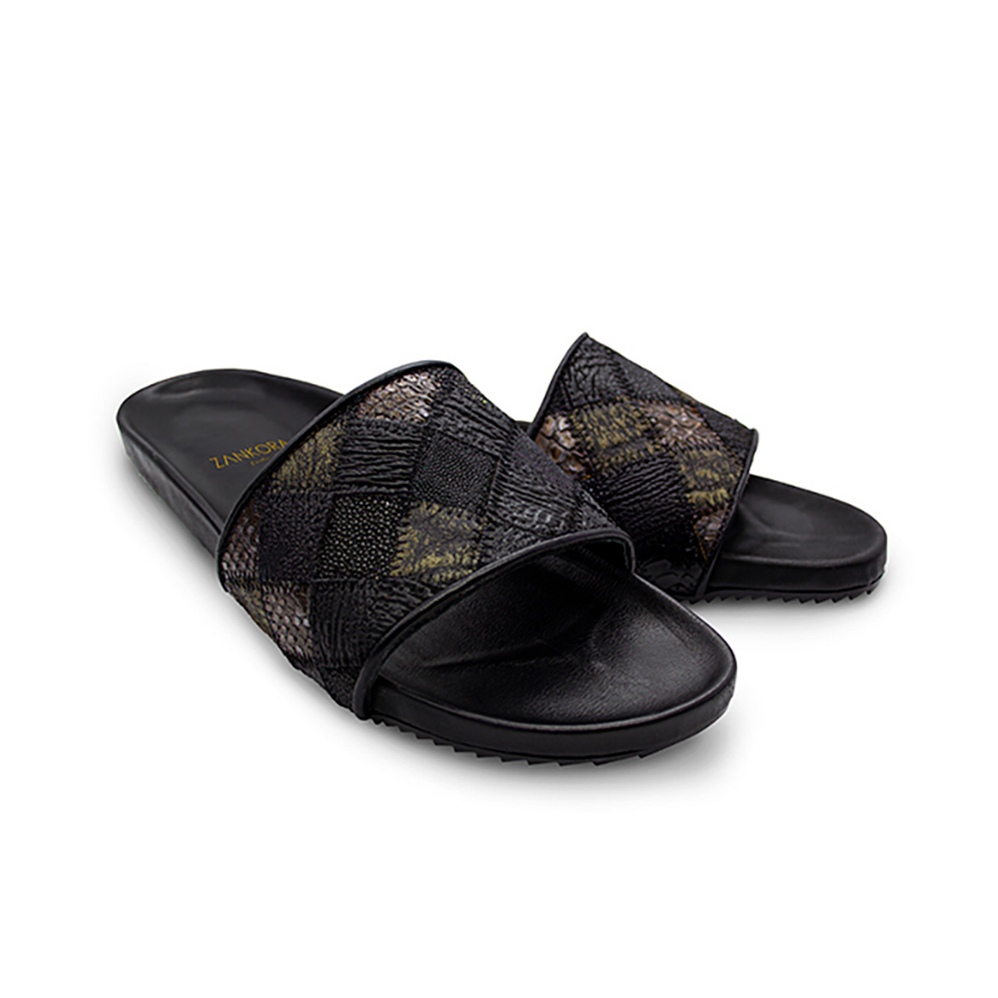 SANDALIAS EN PIEL GENUINA DE ELEFANTE Y MANTARRAYA - SDH896D