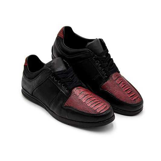 TENIS SNEAKERS COMFORT STYLE EN PIEL EXÓTICA DE PATA DE AVESTRUZ- CMP57Z