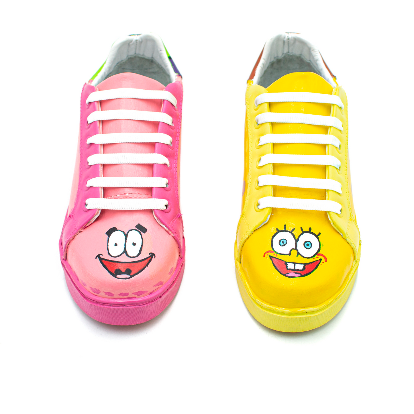 SNEAKERS PERSONALIZADOS BOB ESPONJA EN PIEL DE BECERRO ITALIANO - KIE983K