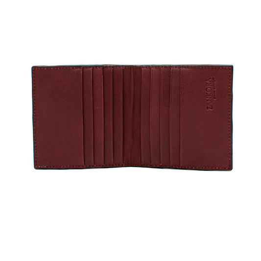 TARJETERO TEXANA EN PIEL GENUINA DE COCODRILO COLOR CAFE - EHW290I