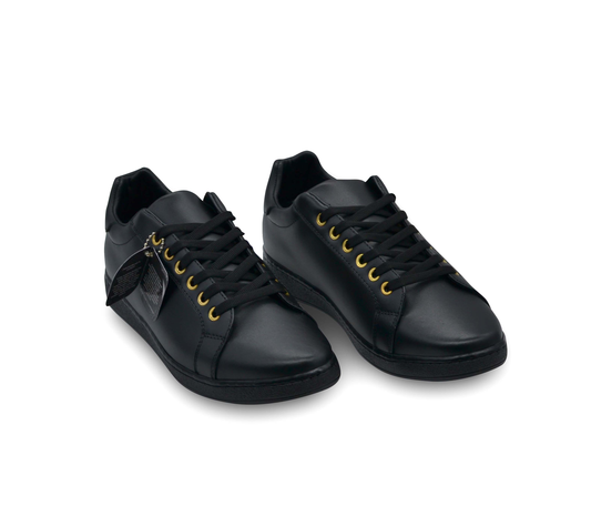 TENIS SNEAKERS NEGRO COMPLETAMENTE PIEL DE BECERRO ITALIANO