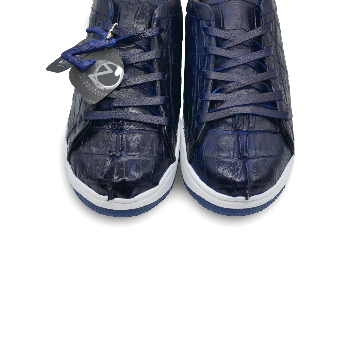 TENIS SNEAKERS AZULES EN PIEL GENUINA DE COCODRILO - AHS879U