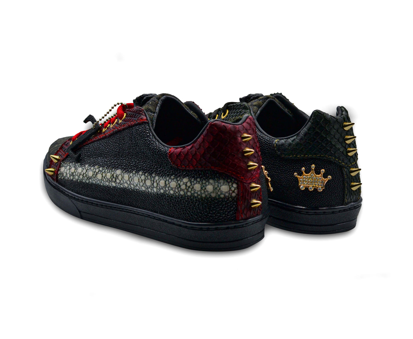 TENIS DE PIEL EXÓTICA DE ELEFANTE, PITÓN Y MANTARRAYA HEMBRA - FD969R