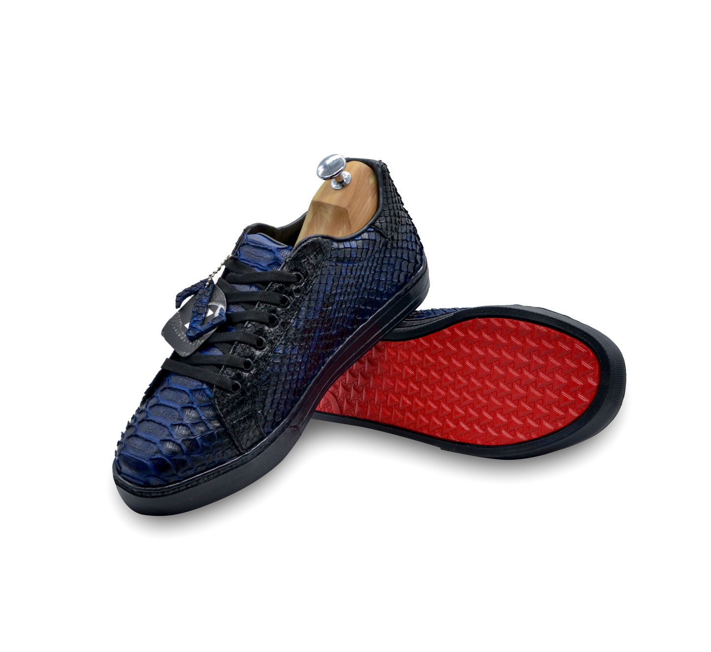 TENIS SNEAKERS AZUL COMPLETAMENTE DE PITÓN - HJU834J