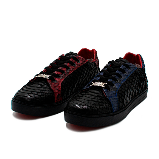 TENIS SNEAKERS COMPLETAMENTE EN PIEL GENUINA DE PITÓN BOA - JWI892K