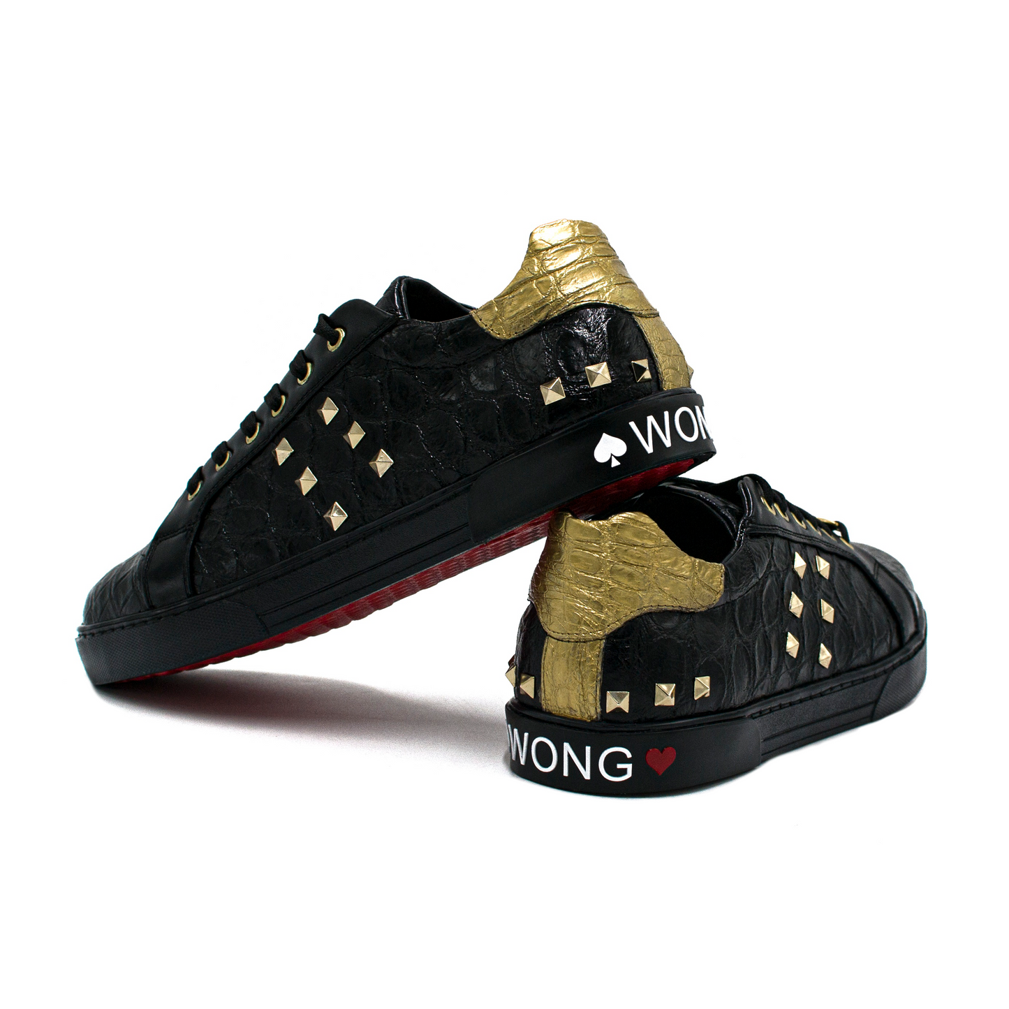 TENIS SNEAKERS COMPLETAMENTE EN PIEL GENUINA DE COCODRILO CON ESTOPEROLES Y PLASTISOL PERSONALIZADO - EOI398W