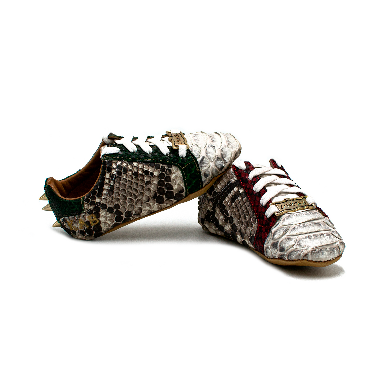 TENIS SNEAKERS COMPLETAMENTE EN PIEL GENUINA DE PITÓN PARA BEBÉ - DEO203O