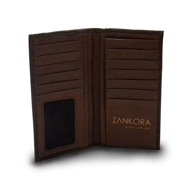 EXOTIC COFFEE CROCODILE WALLET - KFH957K