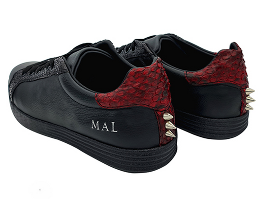 TENIS SNEAKERS DE PIEL EXÓTICA DE SERPIENTE PITÓN ROJA - TN39PNY