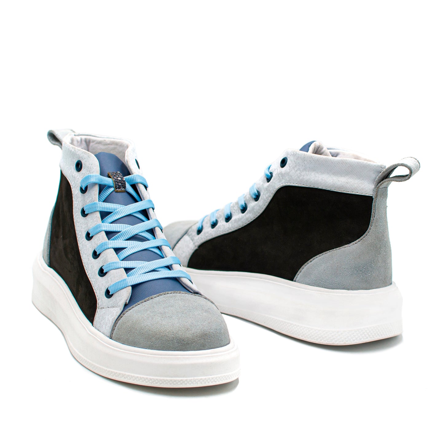 BOTÍN URIEL EN PIEL DE GAMUZA CON NOBUCK Y GRABADO DE PITÓN - WOQ021O