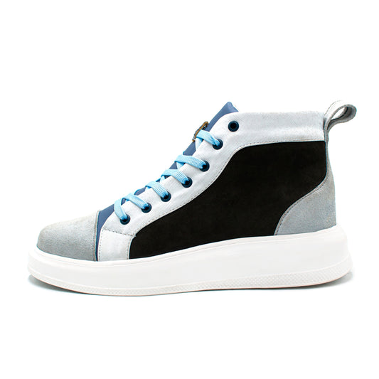 BOTÍN URIEL EN PIEL DE GAMUZA CON NOBUCK Y GRABADO DE PITÓN - WOQ021O