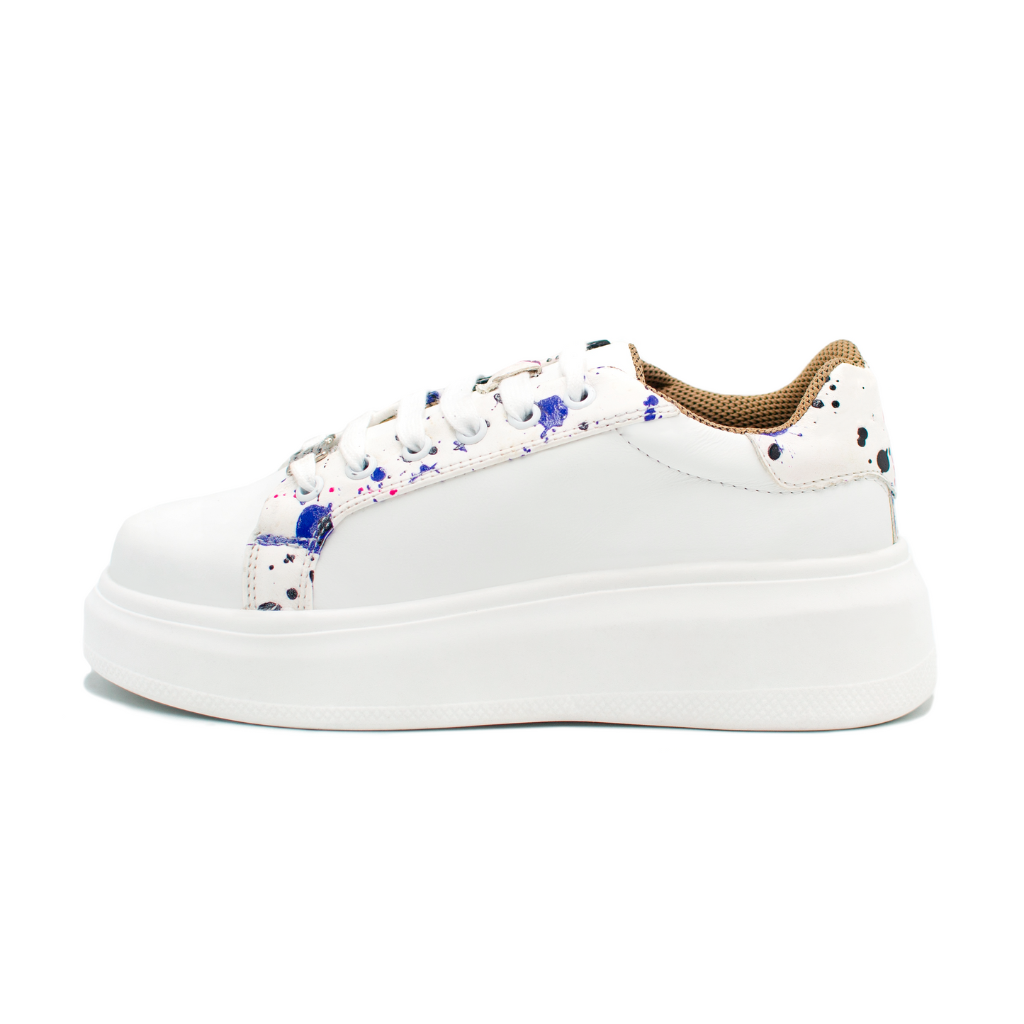 TENIS SNEAKER EN PIEL GENUINA DE BECERRO ITALIANO COLORES PASTEL - POW023