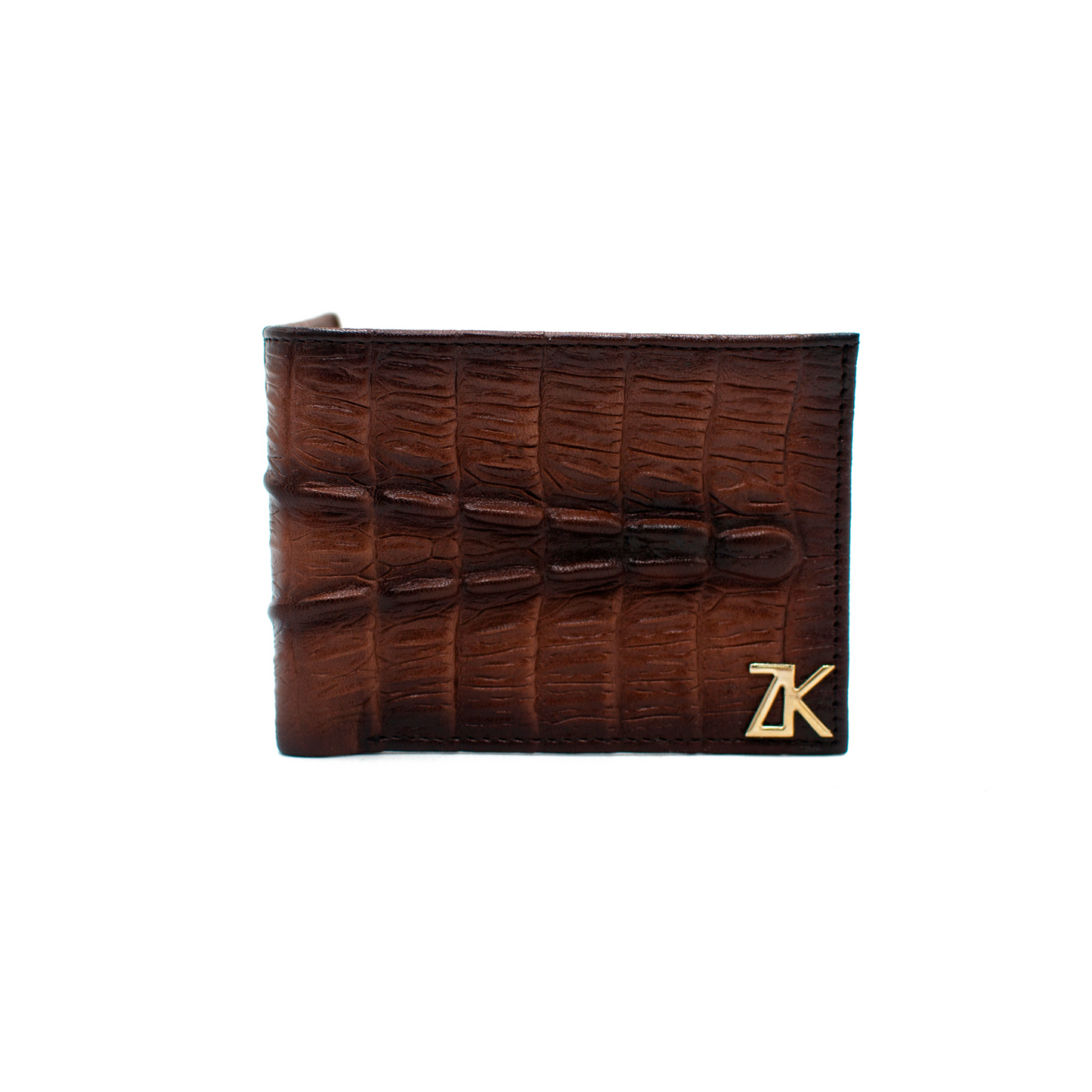 CARTERA EN PIEL DE RES GRABADA EN COLA DE COCODRILO - JIO203